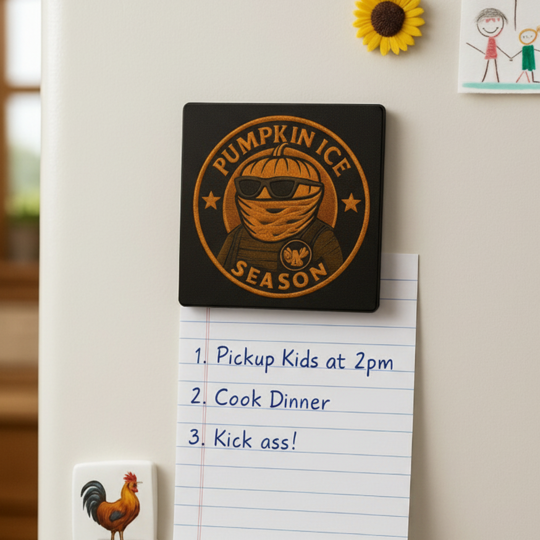 Pumpkin ICE Season Magnet – 5x5 Tactical Fall Flair