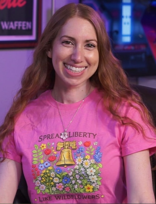 Spread Liberty Like Wildflowers Women's Tee — Liberty Bell Floral Graphic Shirt - 4LibertyShop.com