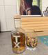 Thomas Jefferson Stained Glass Whiskey Glass - Founding Fathers Barware - 4LibertyShop.com