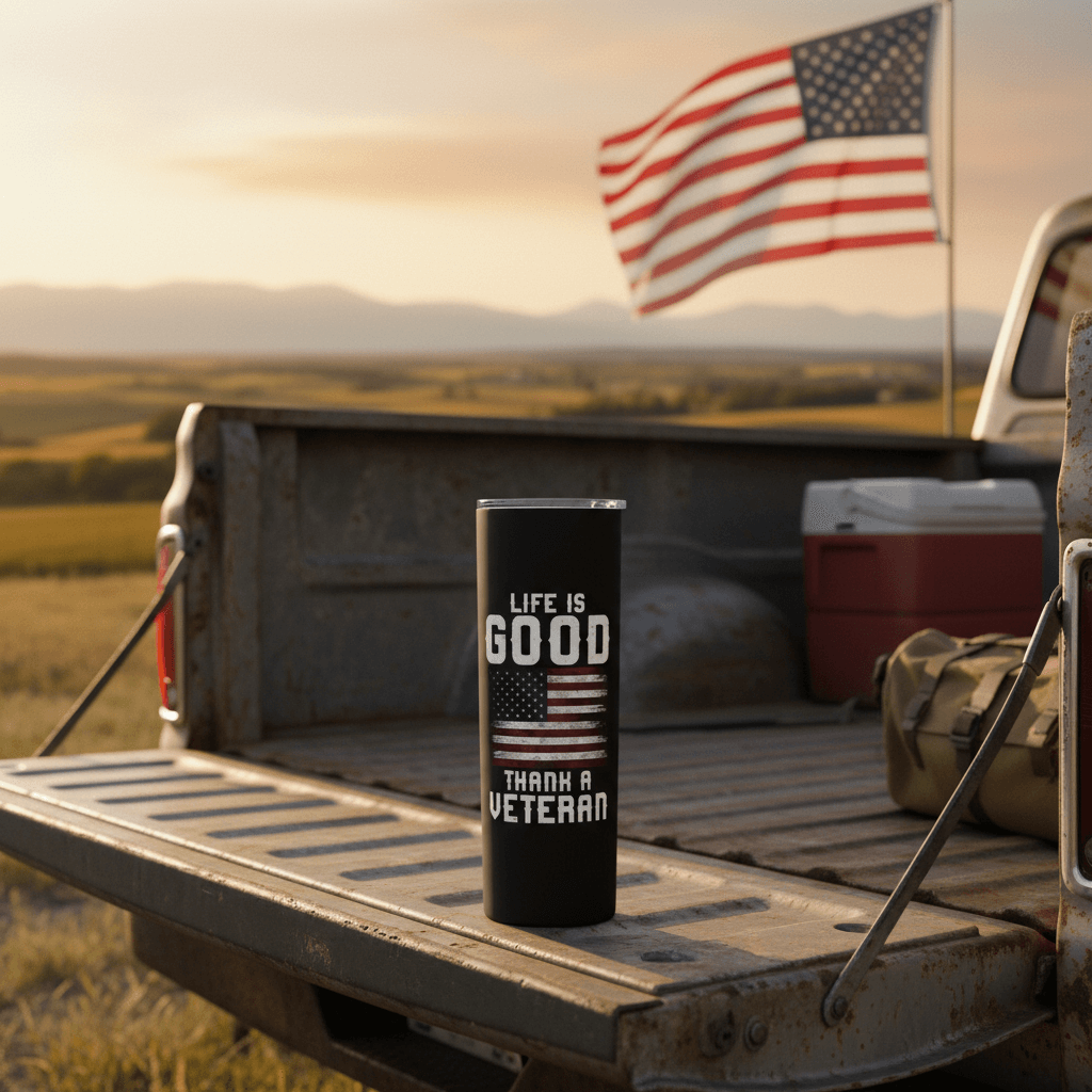 Walton & Johnson: Thank A Veteran Skinny Tumbler, 20oz