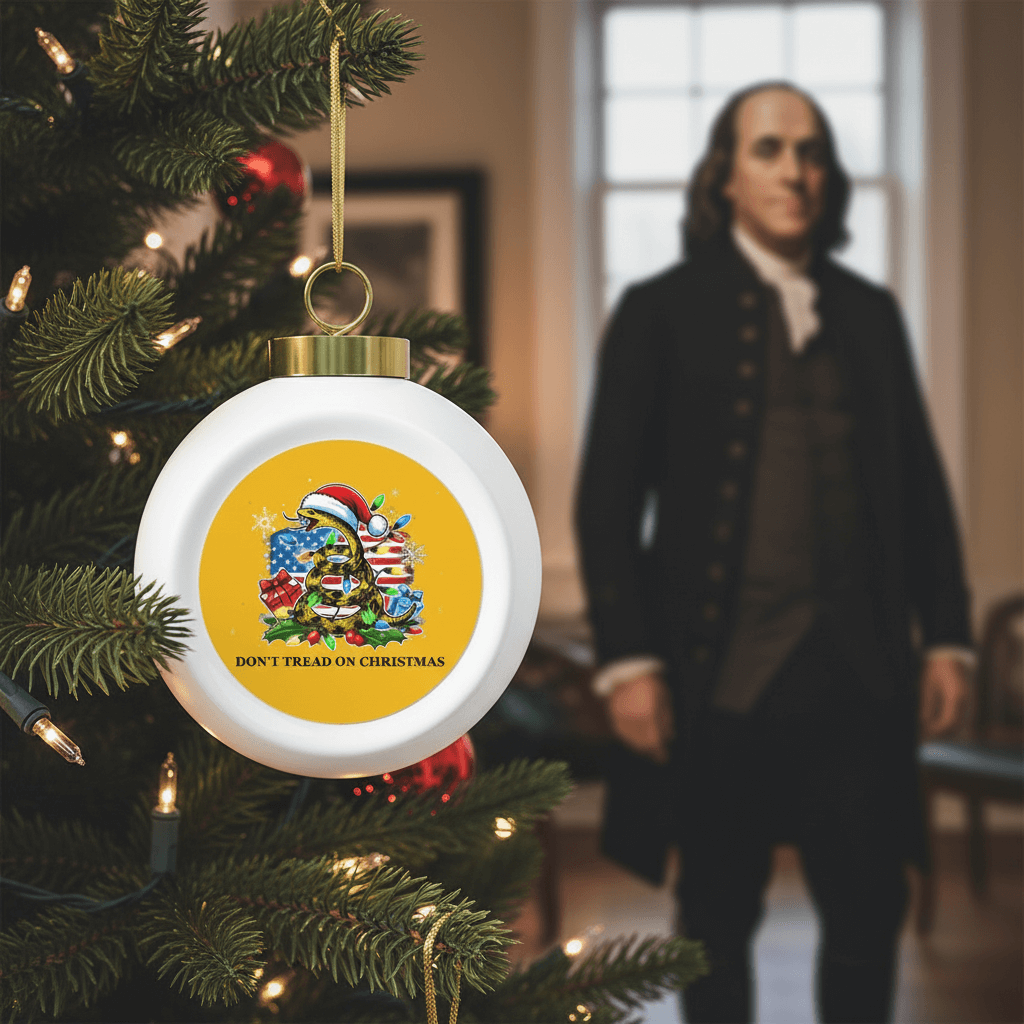 Christmas Gadsden Snake Ornament - 4LibertyShop.com