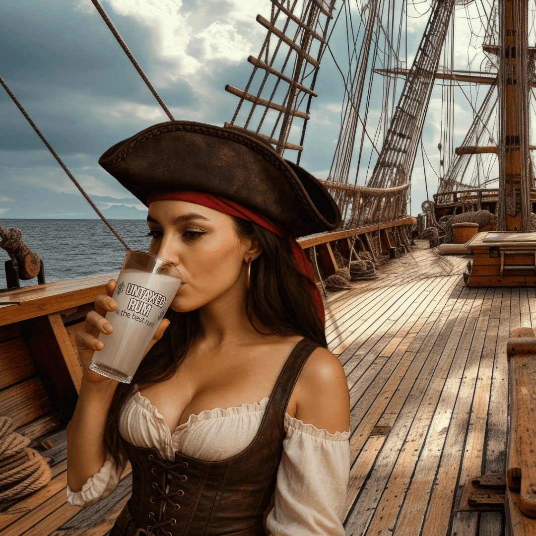Liber-Tumbler Glass: Where Rum Meets Liberty!
