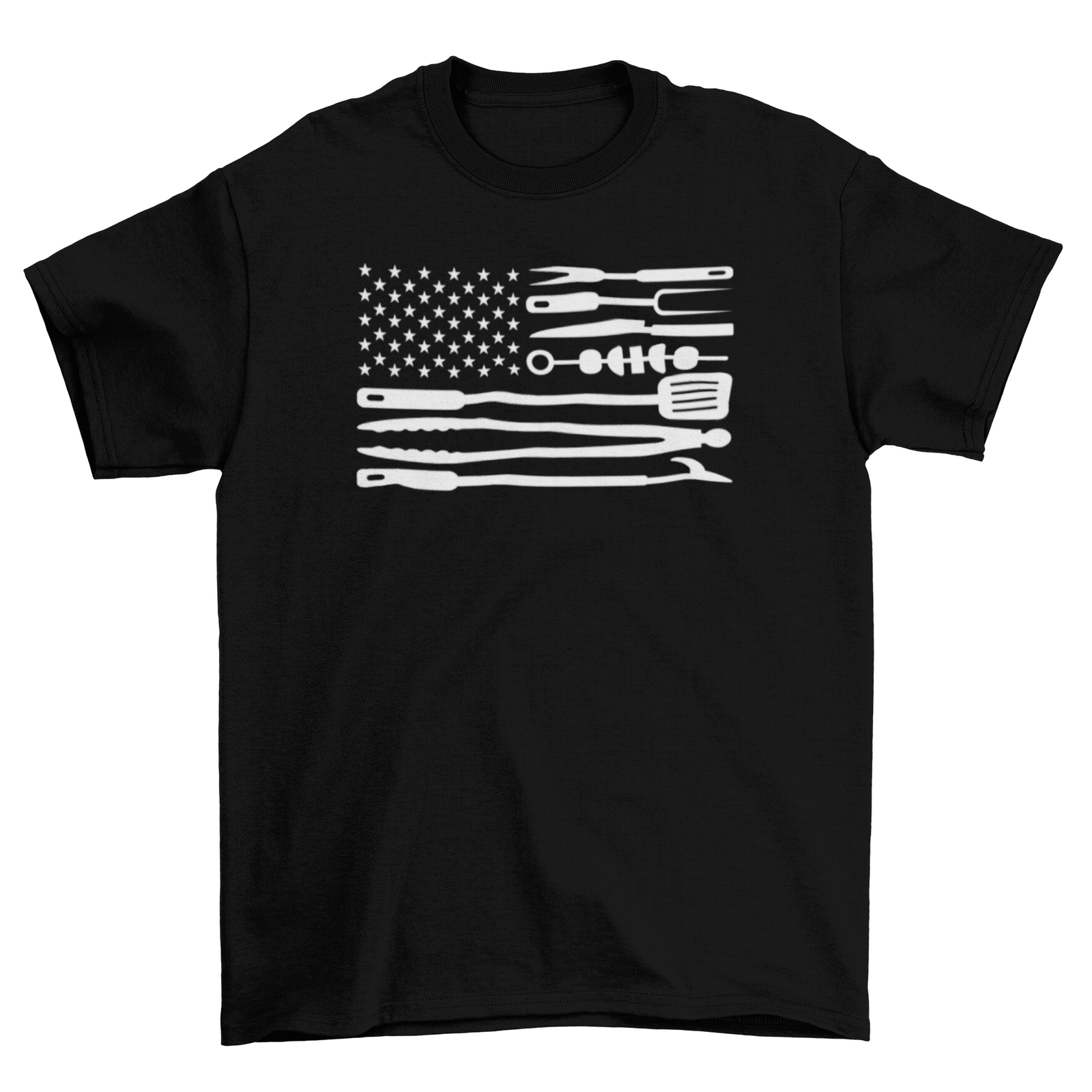 American Flag BBQ T-shirt