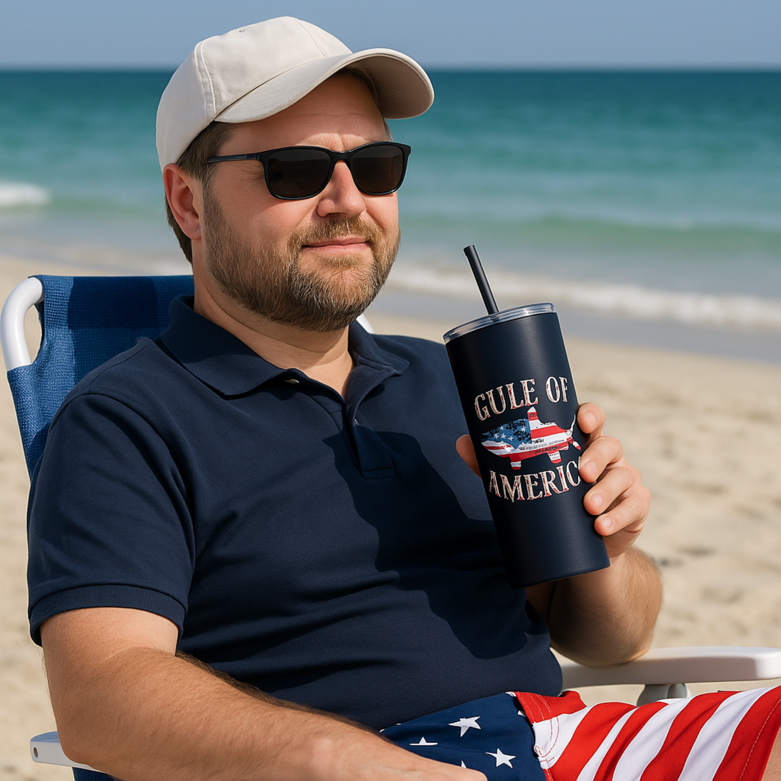Gulf of America Shark Tumbler, 20oz