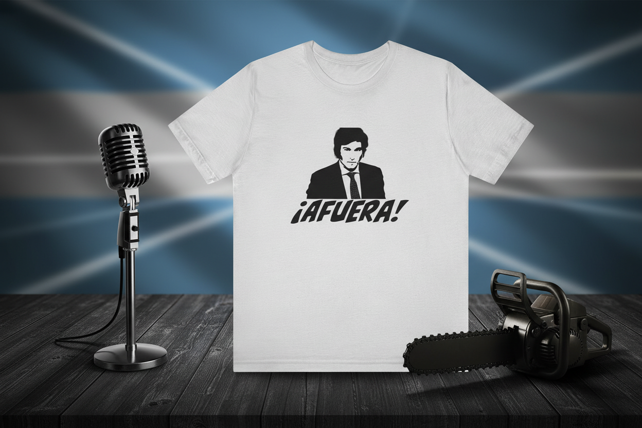 Afuera! Javier Milei T-Shirt Product Mockup