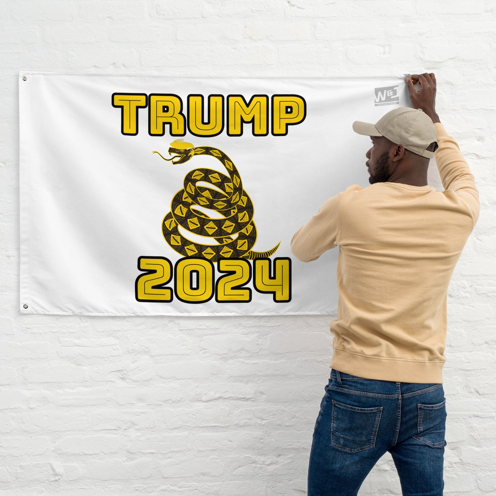 Walton & Johnson - Trump 2024 Gadsden Flag White