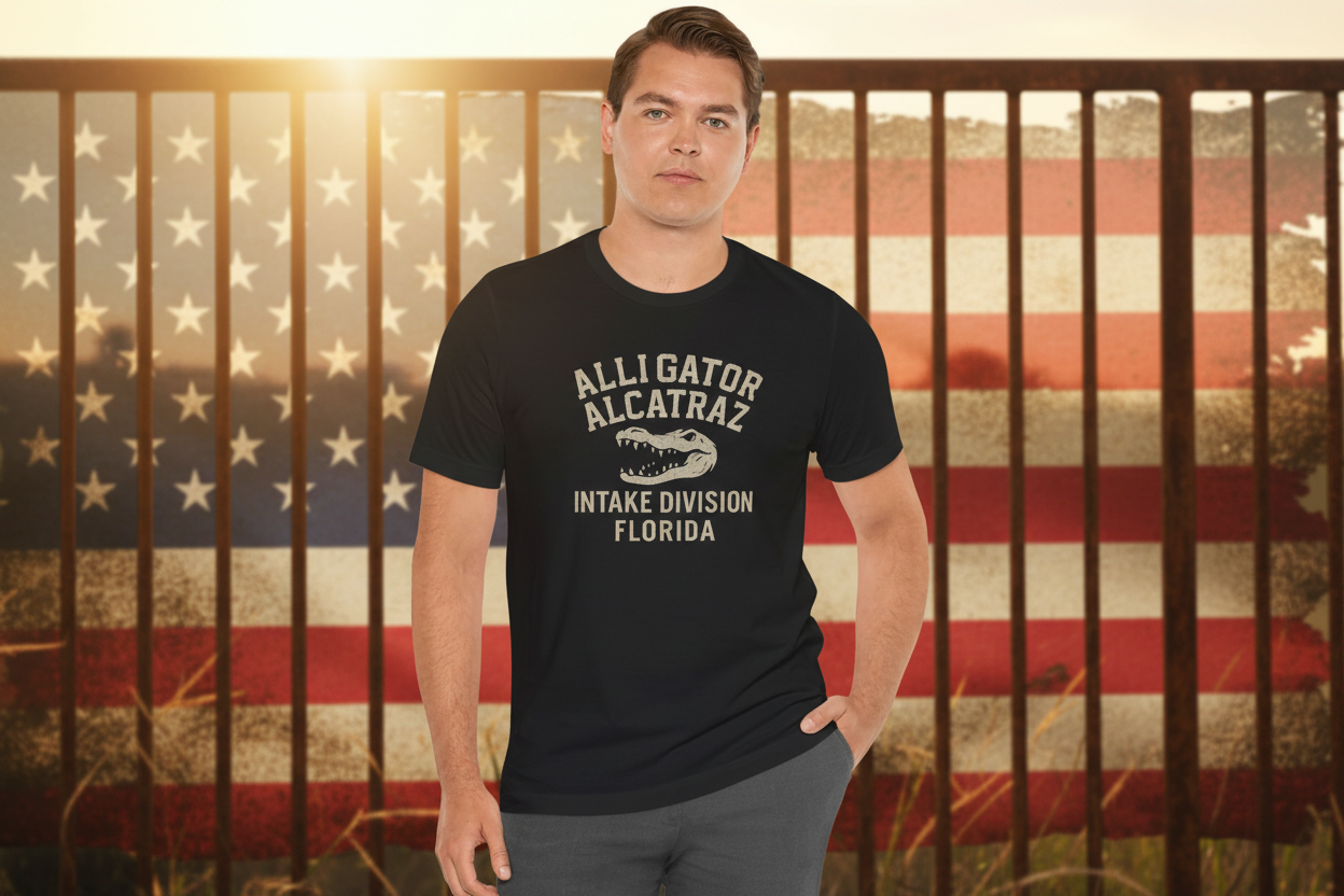 Alligator Alcatraz Intake Division T-Shirt Mockup
