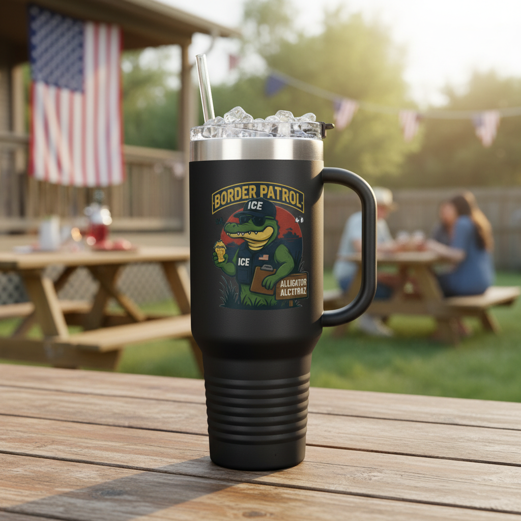 Alligator Alcatraz Tumbler Lifestyle Mockup