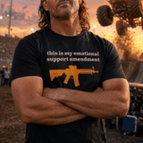 2nd Amendment Tee — "this is my emotional support amendment" Rifle Graphic T‑Shirt - 4LibertyShop.com