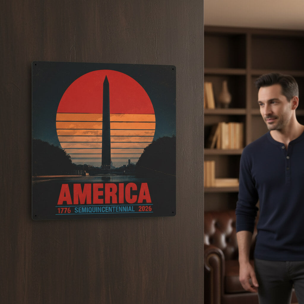America 1776–2026 Semiquincentennial Metal Sign - 4LibertyShop.com