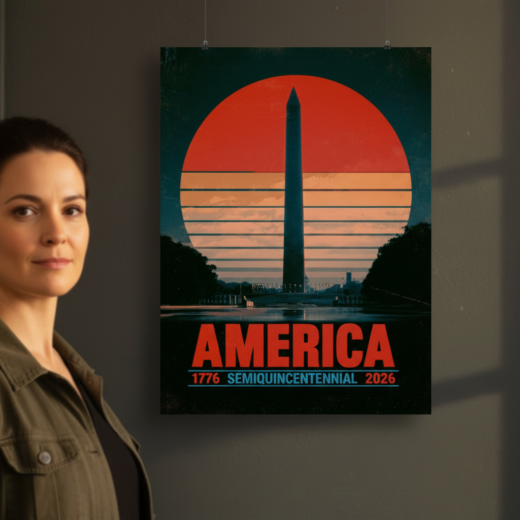 America 1776–2026 Semiquincentennial Poster – Close-Up