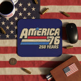 America '76 250 Years Mouse Pad — Retro Patriotic Desk Mat - 4LibertyShop.com