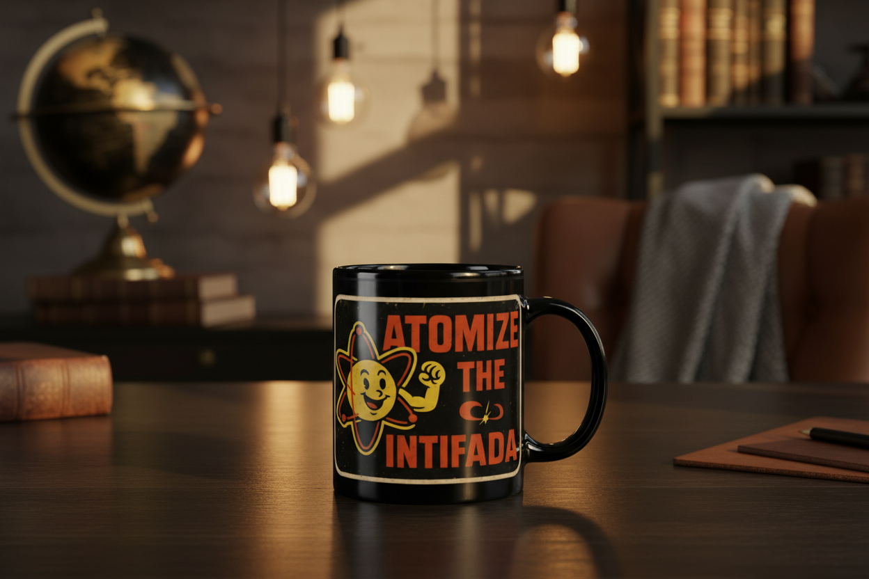 Atomize The Intifada Coffee Mug Mockup - Dramatic Setting