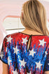 Patriotic Star Sequin Top