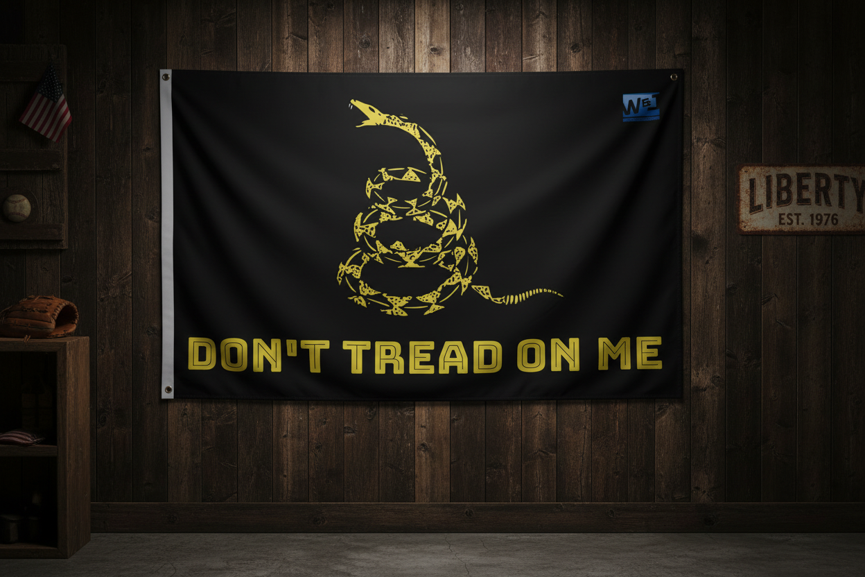 Black Gadsden Flag Lifestyle Mockup