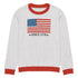 American Flag Since 1776 Knitted crew neck sweater