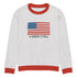 American Flag Since 1776 Knitted crew neck sweater