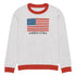 American Flag Since 1776 Knitted crew neck sweater