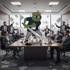 Crusader Pepe Boardroom Chaos - Living the Fantasy