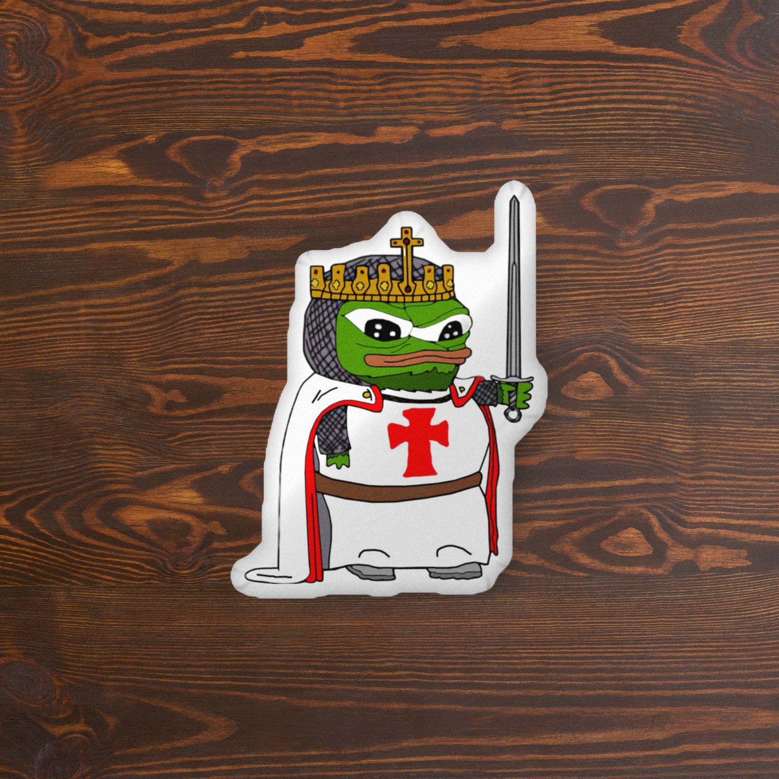 Crusader Pepe Dreams of Glory Custom Pillow