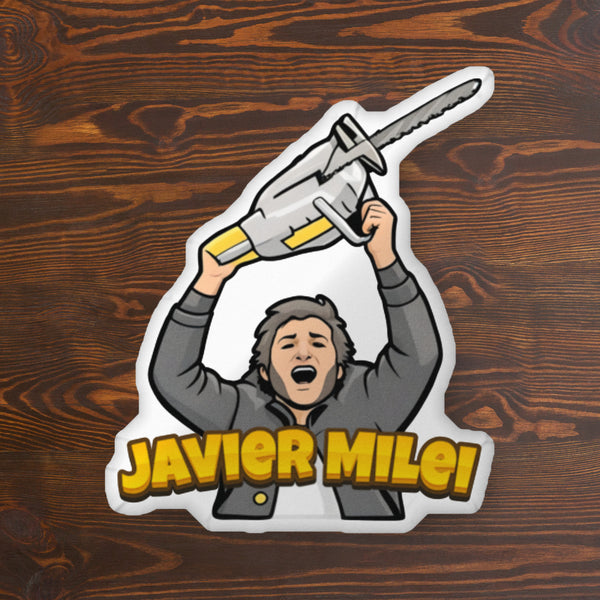 Javier Milei Chainsaw of Freedom Pillow - 3 sizes! - 4LibertyShop.com