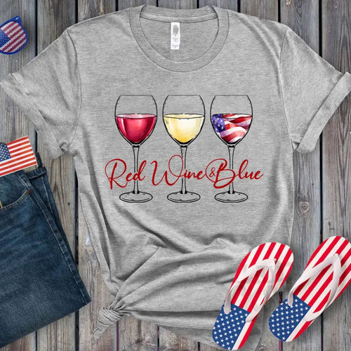 Red Wine And Blue T-Shirt