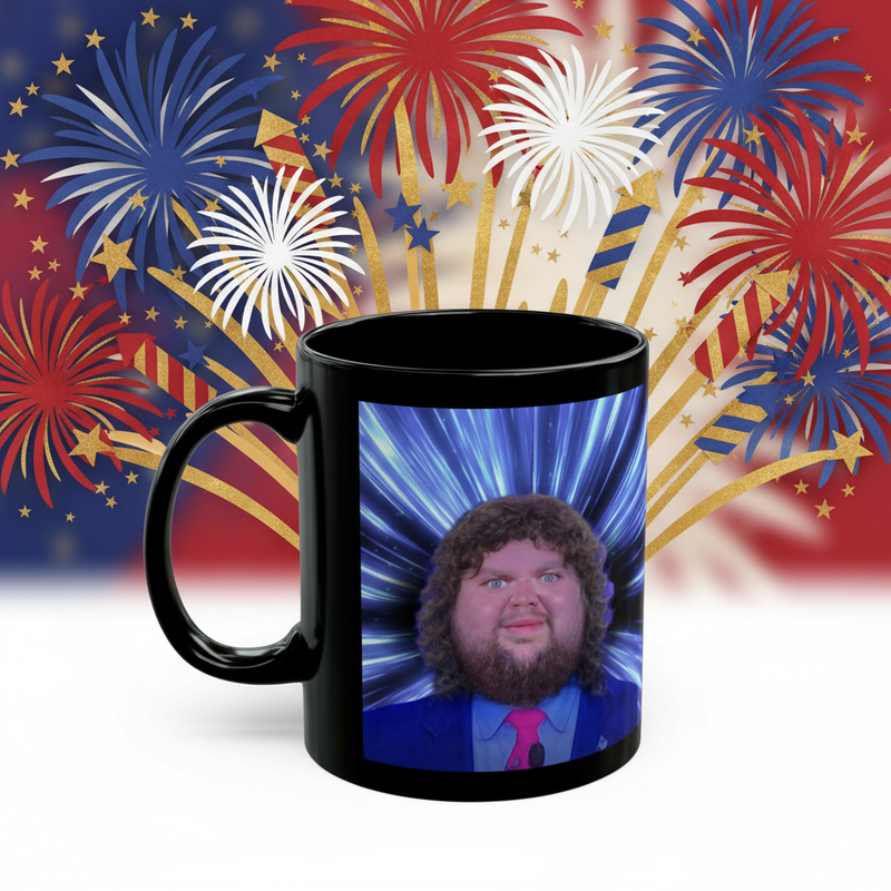 Fat Vance Mug with Paper Fireworks