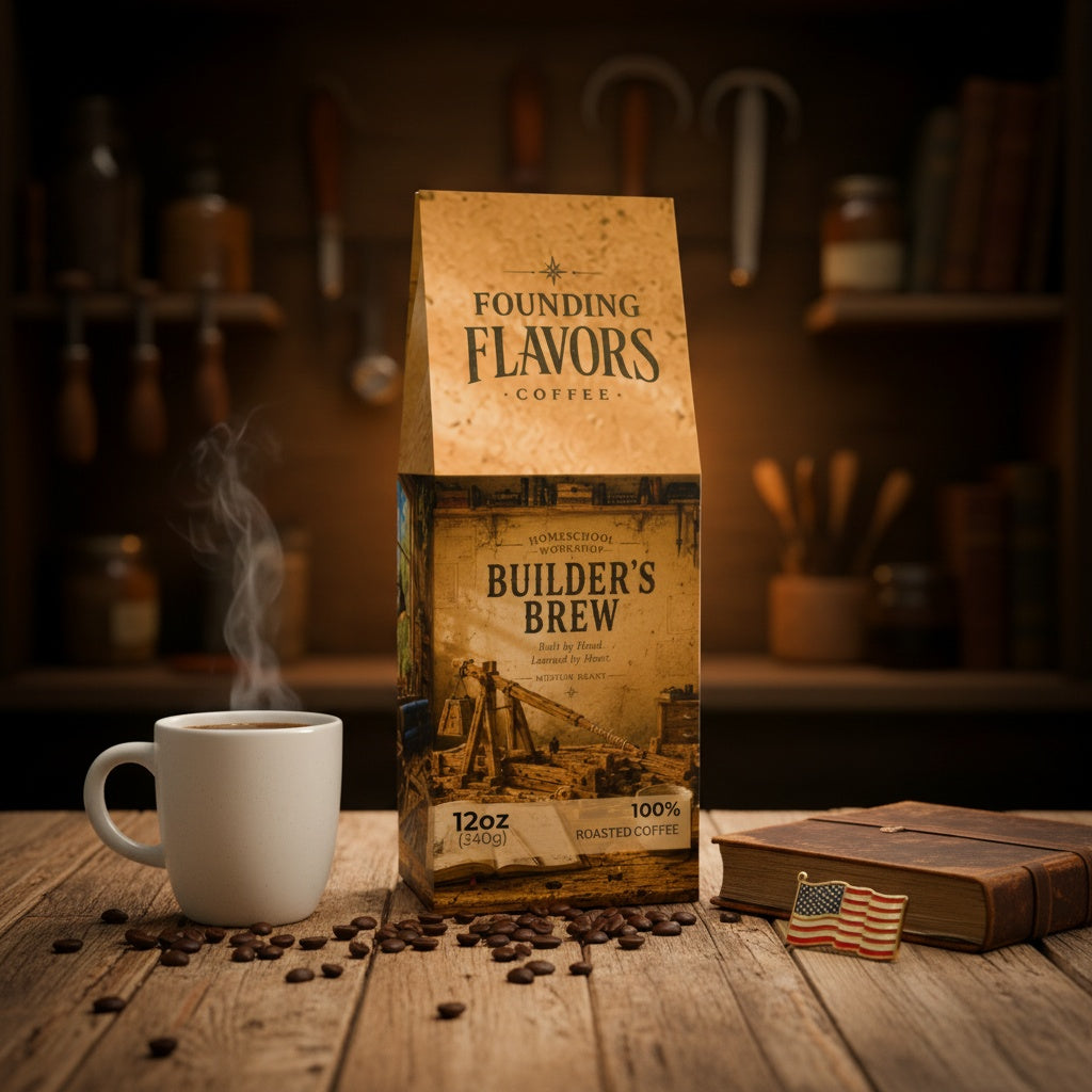 Homeschool Workshop: Builder's Brew - Founding Flavors Coffee - 4LibertyShop.com
