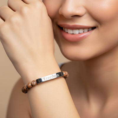 Freedom bracelet with matte non-reflective lighting