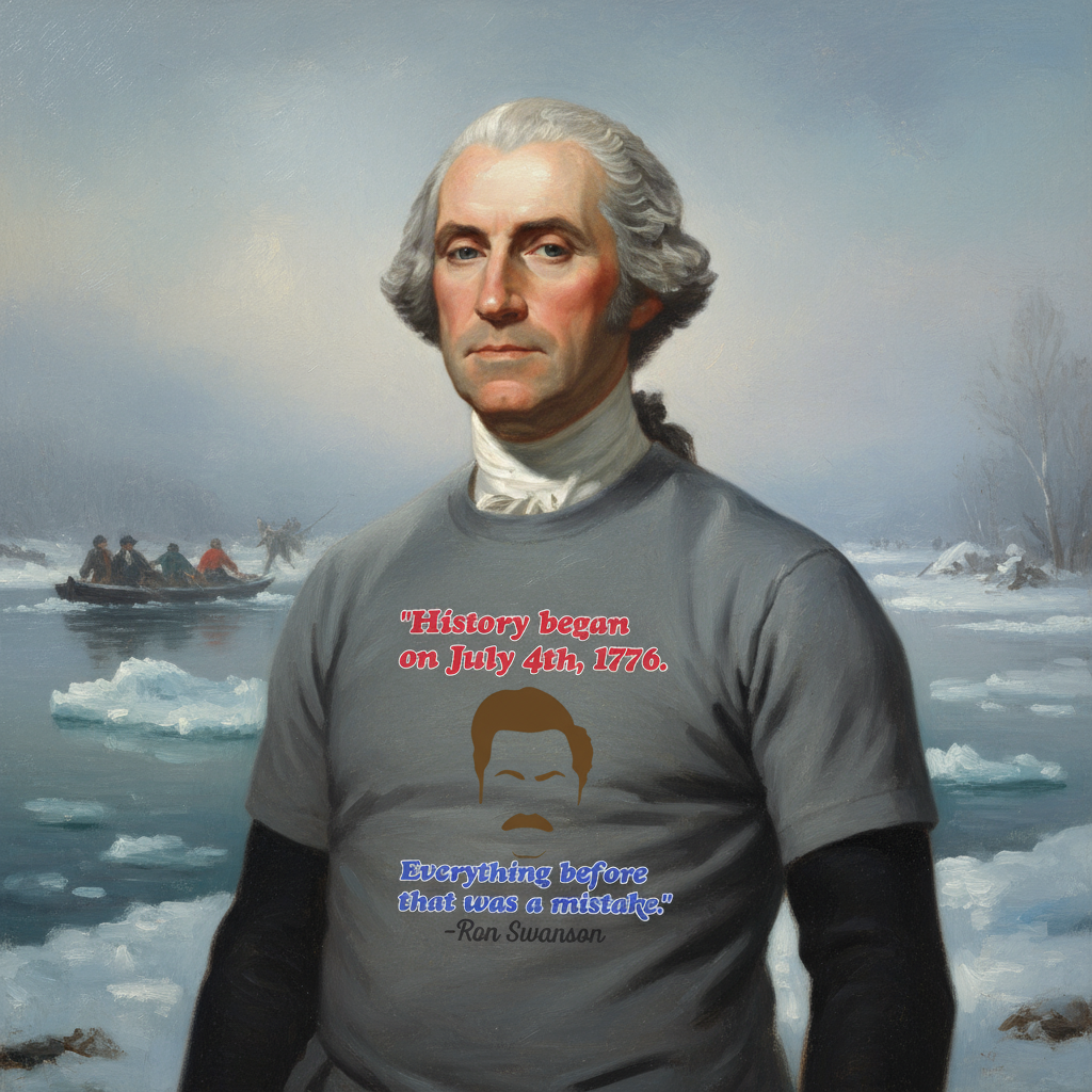 Ron Swanson History Began on the 4th of July Shirt