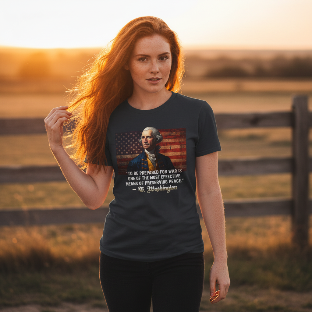 George Washington Prepared for War T-Shirt Lifestyle Photo