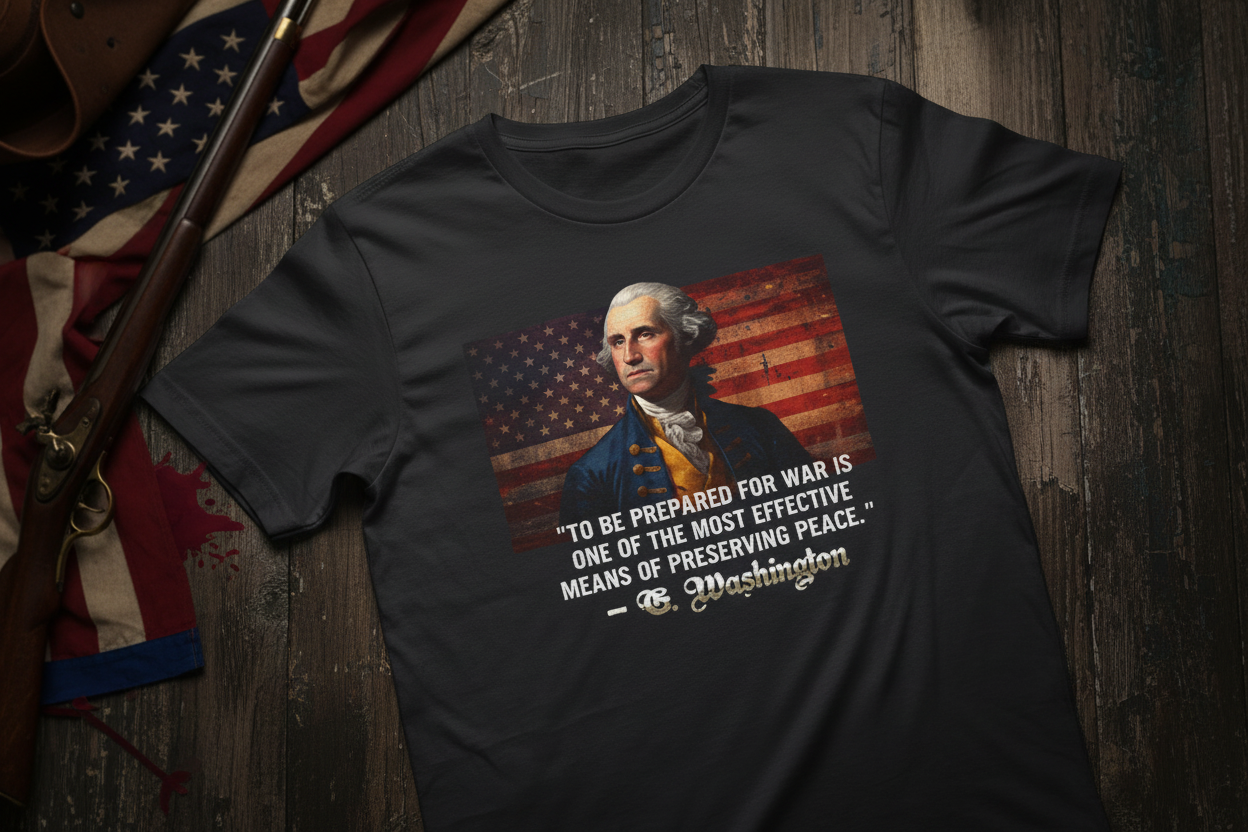 George Washington Prepared for War T-Shirt Mockup