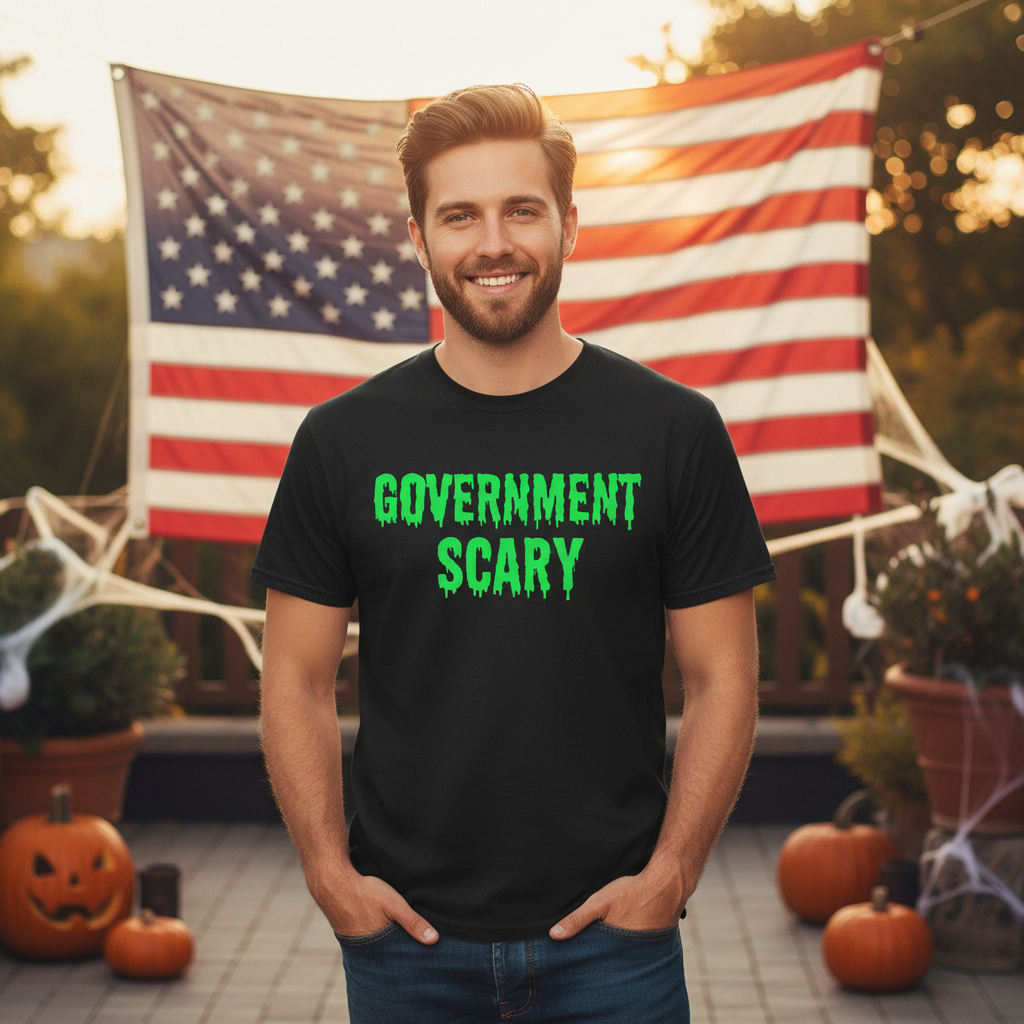 Government Scary T-Shirt Lifestyle Mockup
