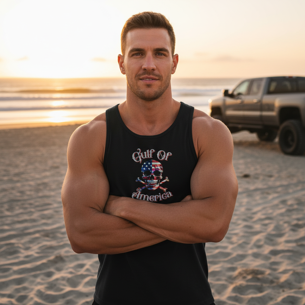 Gulf of America Skull Tank Top Chad Lifestyle
