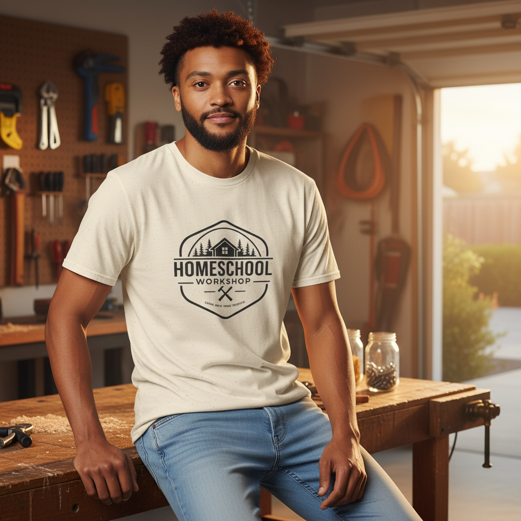 Homeschool Workshop: The Workshop T-Shirt - Lifestyle Mockup