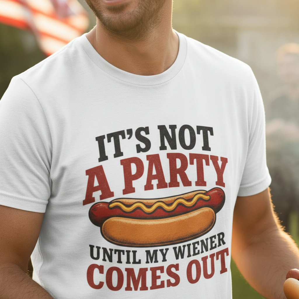 Hot Dog Tee Close-Up