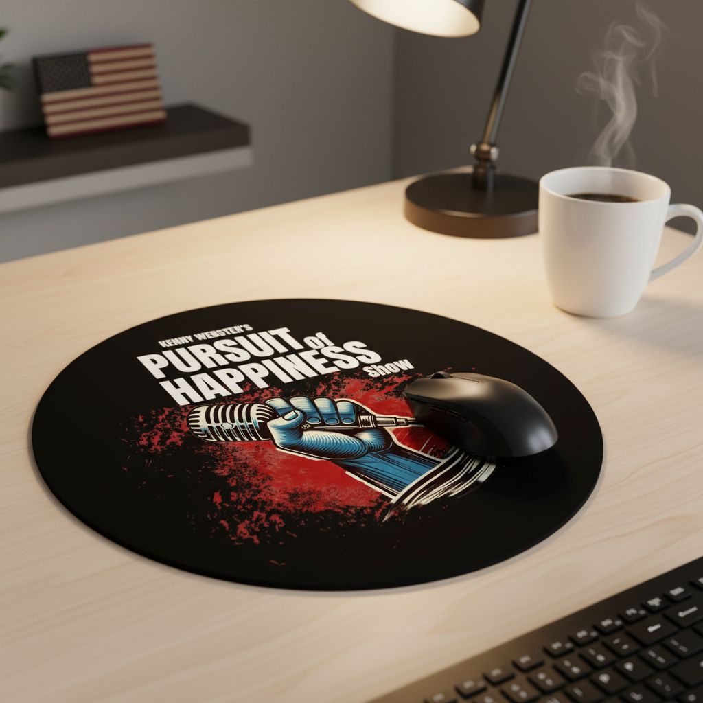 Kenny Webster's Pursuit of Happiness Mouse Pad Lifestyle Mockup