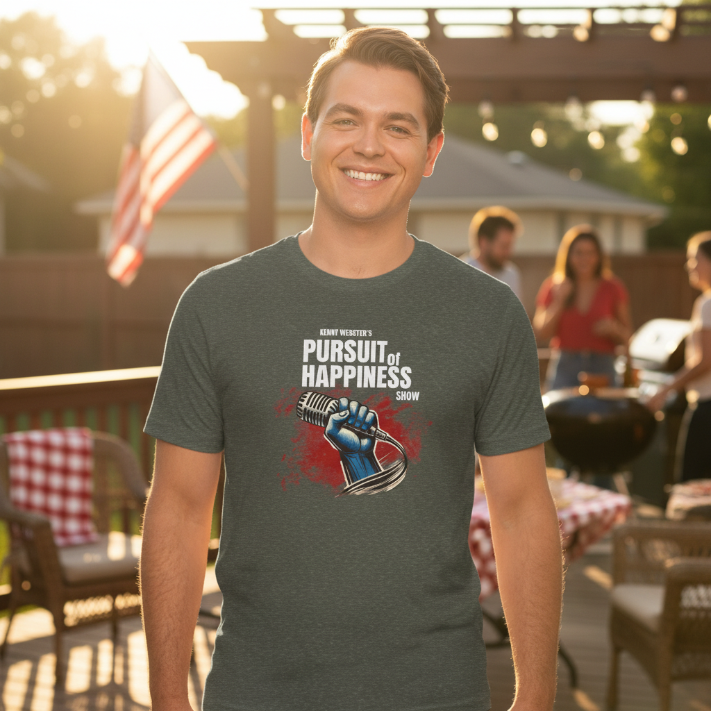 Kenny Webster's Pursuit of Happiness T-Shirt Lifestyle Mockup