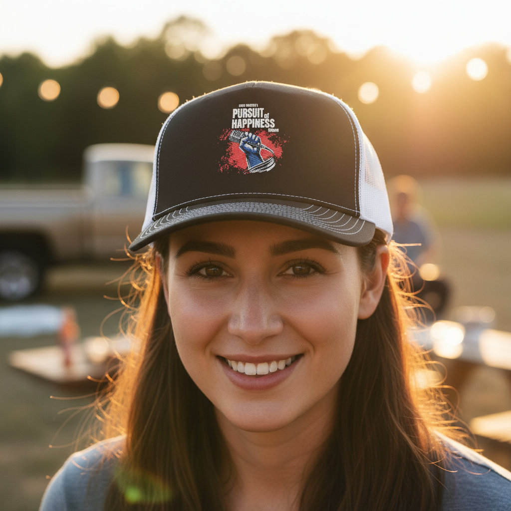 Kenny Webster's Pursuit of Happiness Trucker Cap Lifestyle Mockup
