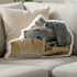 Killdozer Pillow on Couch - Extreme Close-up