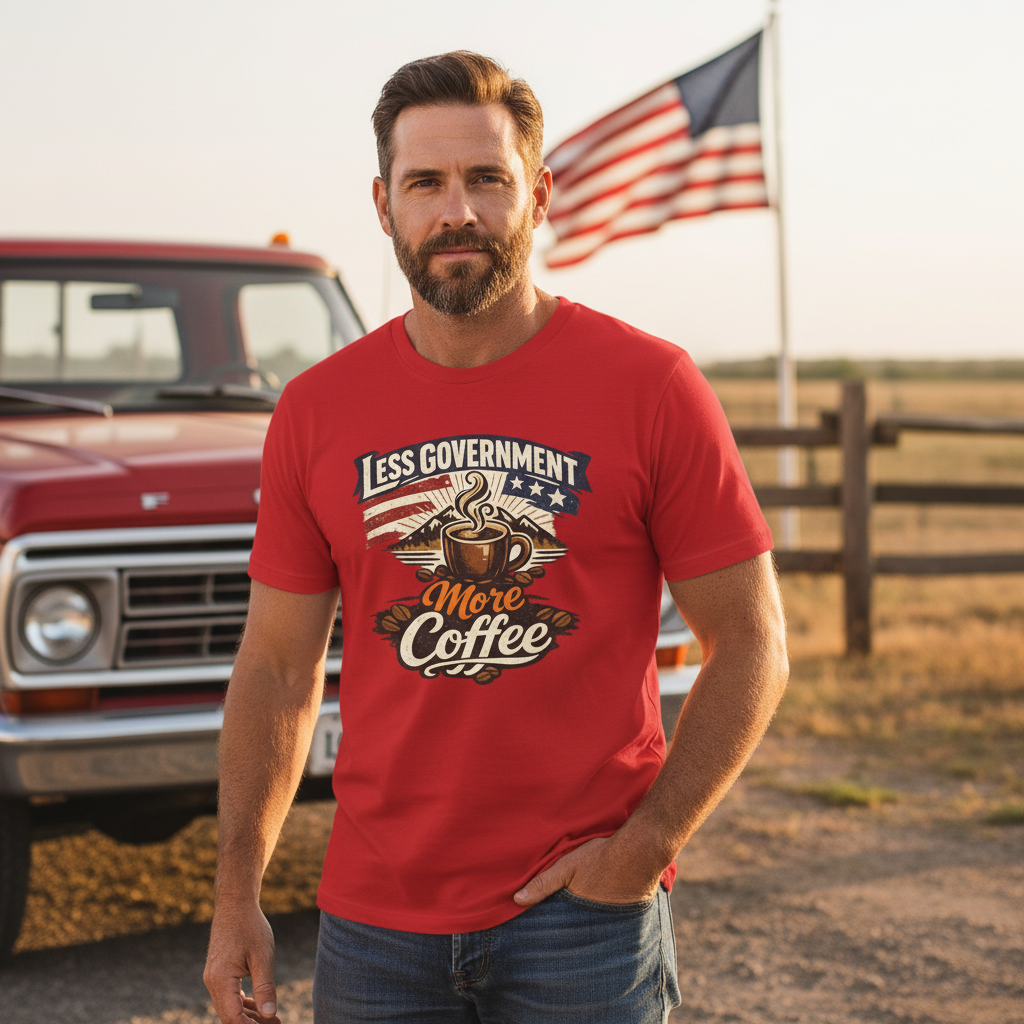 Less Government More Coffee Lifestyle Mockup