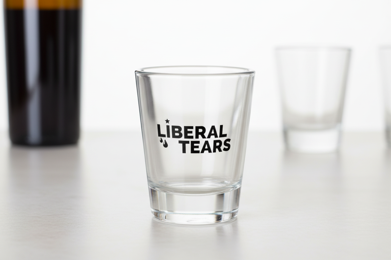 Liberal Tears Shot Glass 1.5oz Mockup
