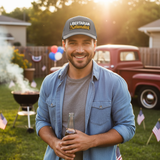 Libertarian Nationalist Trucker Hat - 4th of July BBQ with Actual Design