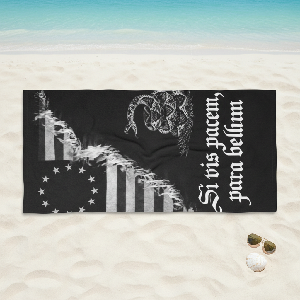 Liberty Tonight Gadsden & Betsy Ross Beach Towel - Premium Hero Mockup