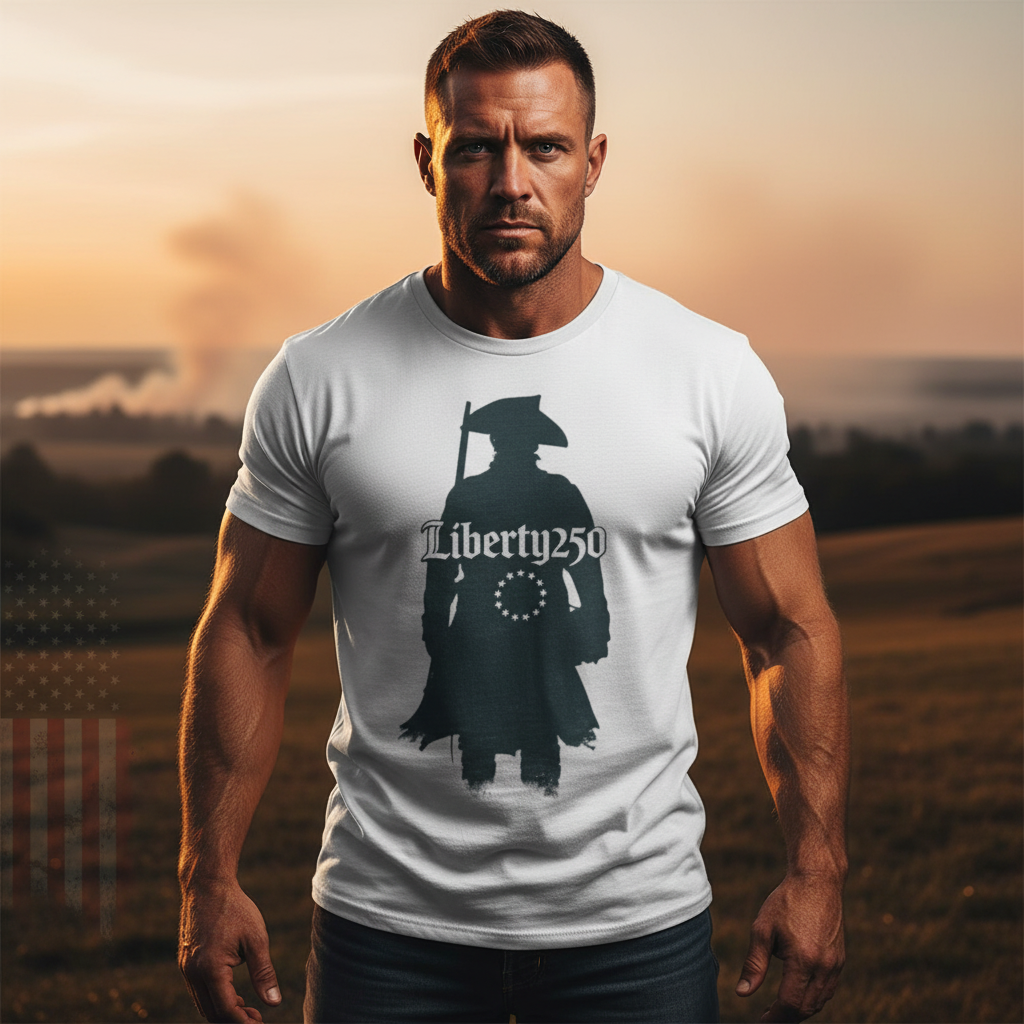 Liberty250 – Battle-Ready Patriot Editorial Mockup