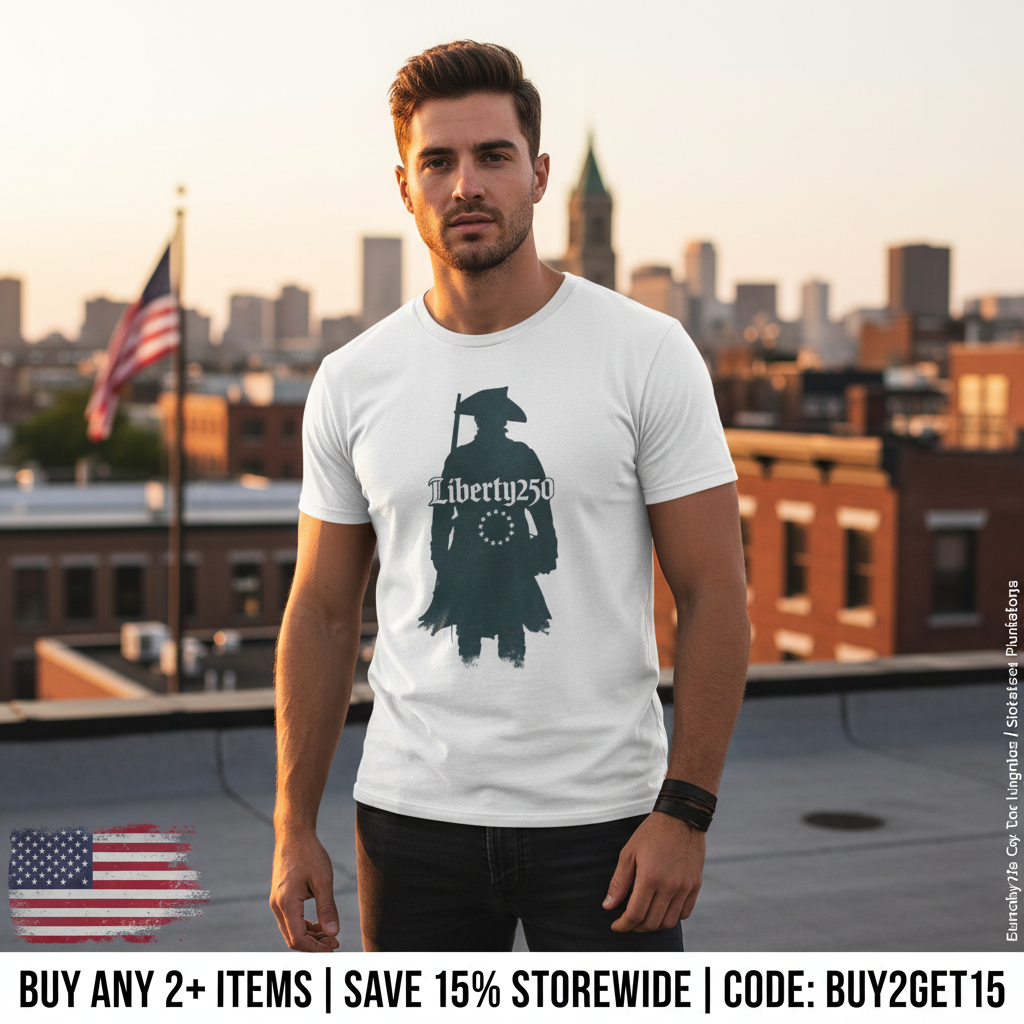 Liberty250 Patriot Silhouette – Rooftop Editorial Mockup