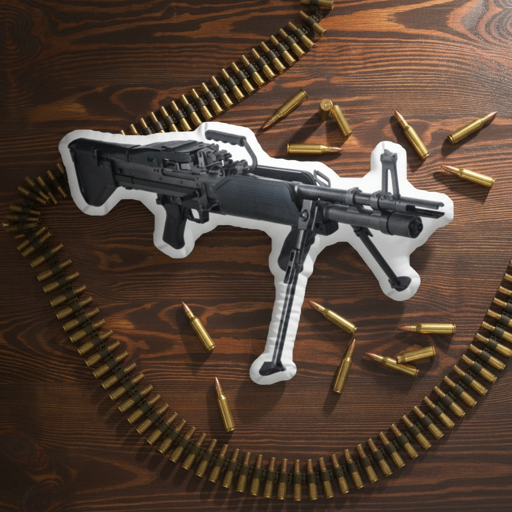 M60 Pillow Surrounded by Ammunition