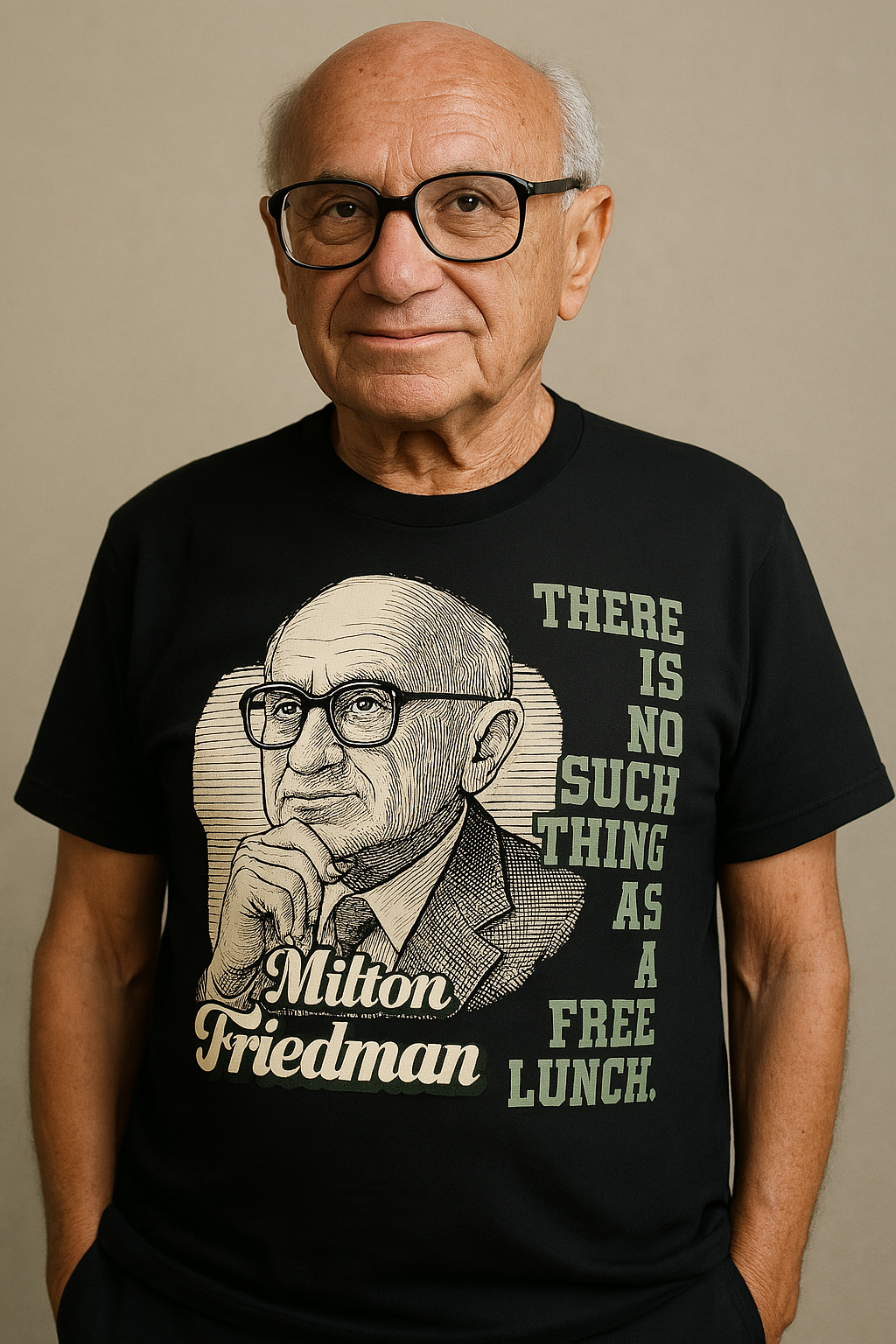 Milton Friedman TNSTAAFL T-shirt