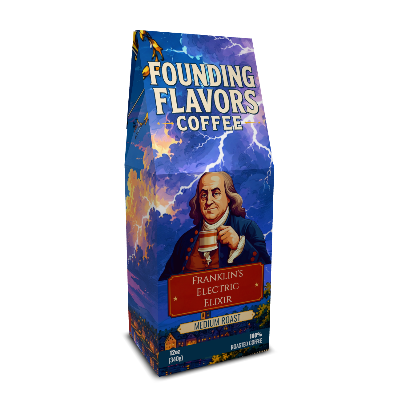 Franklin's Electric Elixir - Medium Roast - Founding Flavors Coffee - 4LibertyShop.com