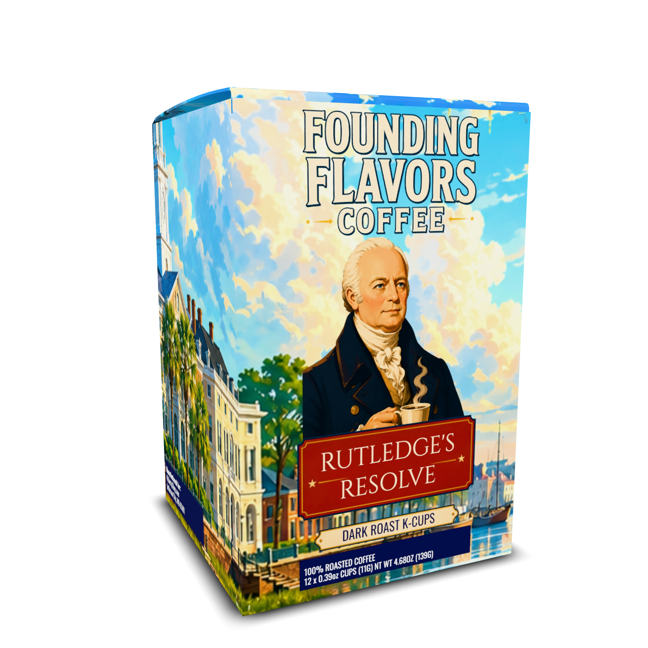 Rutledge's Resolve - Dark Roast K-Cups - Founding Flavors Coffee - 4LibertyShop.com